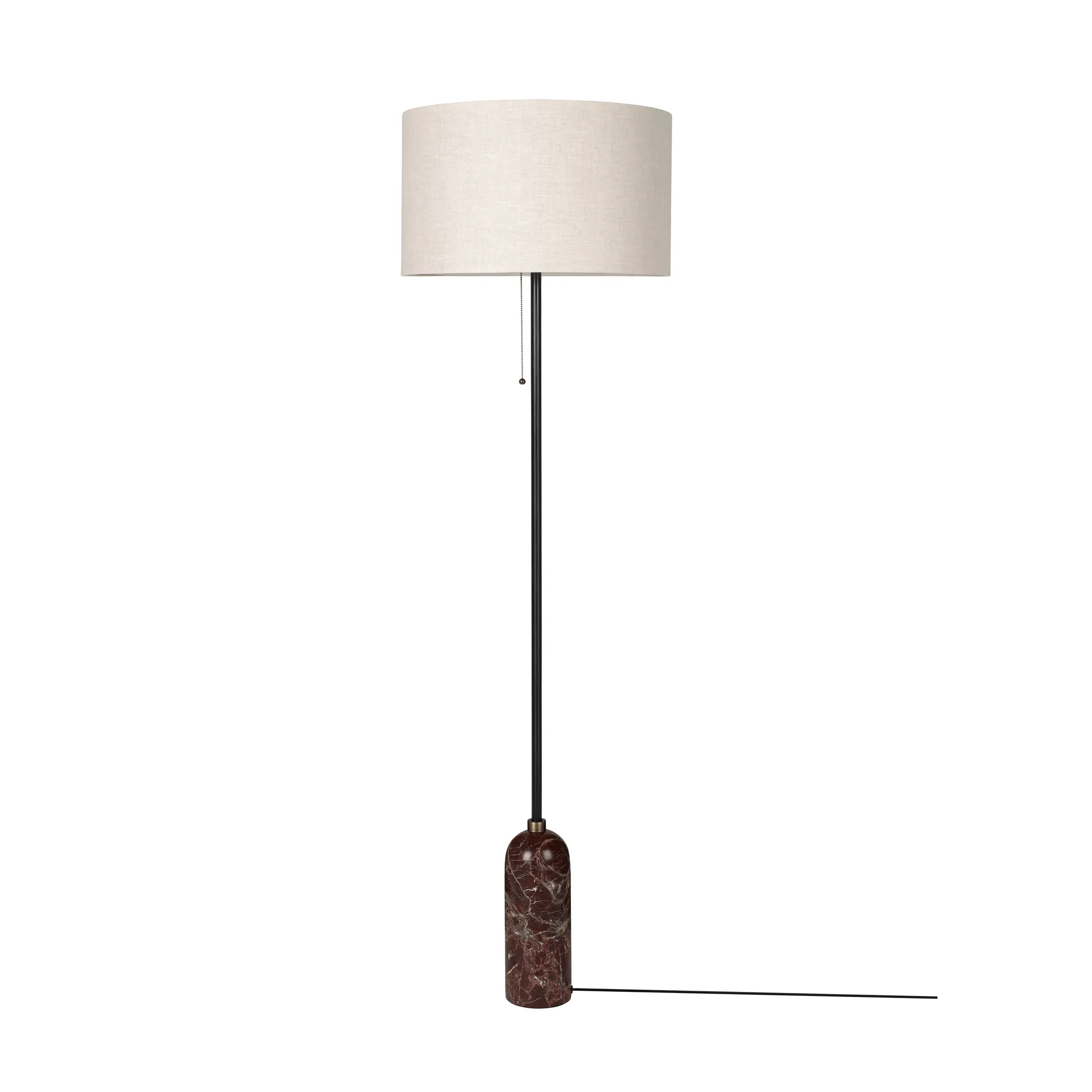 Gravity vloerlamp, Maroon marble-canvas GUBI