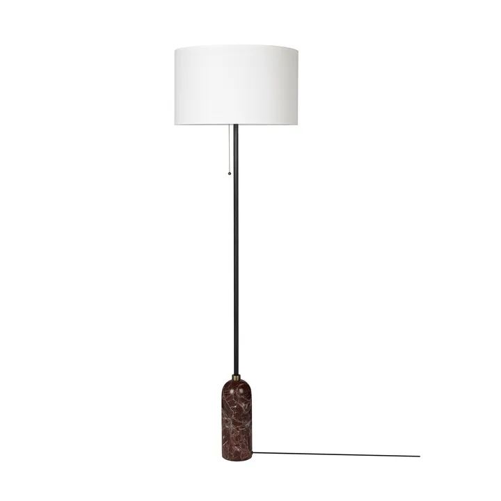 Gravity vloerlamp - Maroon marble-white - GUBI