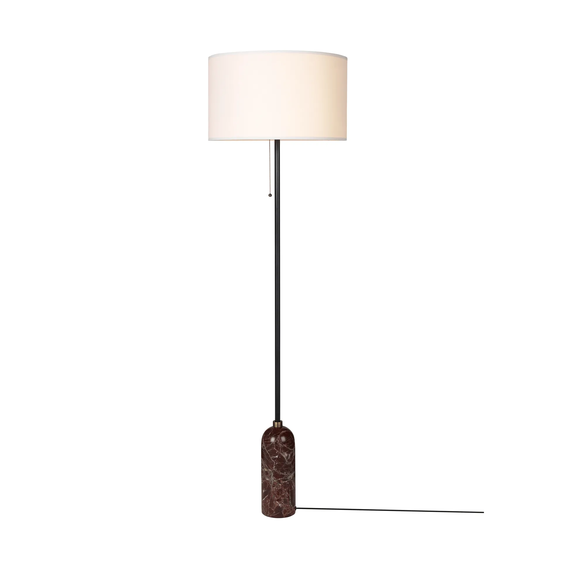 Gravity vloerlamp, Maroon marble-white GUBI