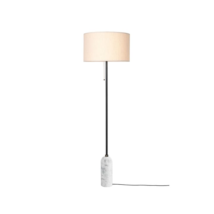 Gravity vloerlamp, wit marmer/canvas GUBI