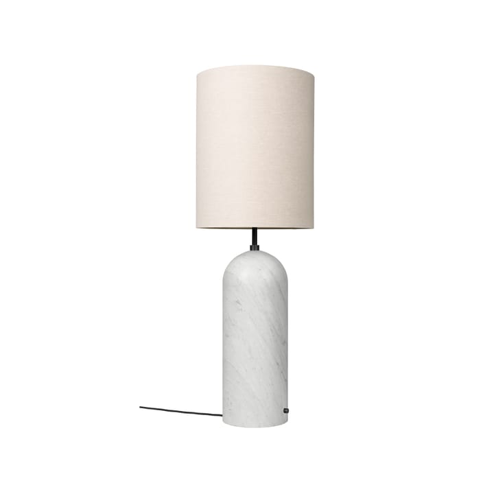 Gravity XL vloerlamp - wit marmer/canvas, high - GUBI