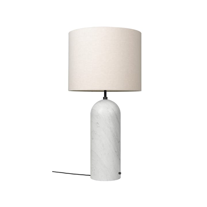 Gravity XL vloerlamp - wit marmer/canvas, low - GUBI