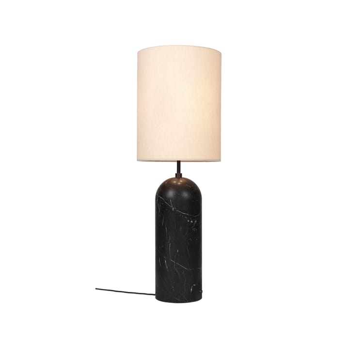 Gravity XL vloerlamp, zwart marmer/canvas, high GUBI