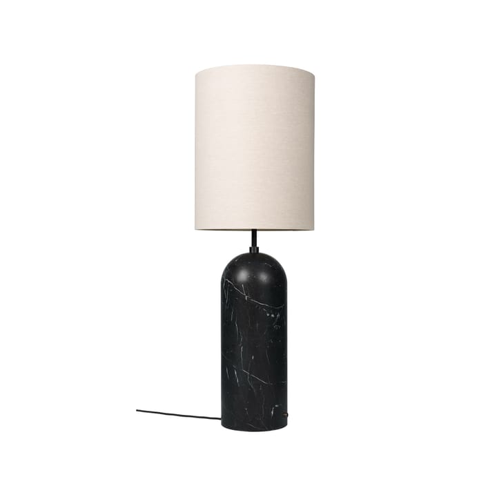 Gravity XL vloerlamp - zwart marmer/canvas, high - GUBI