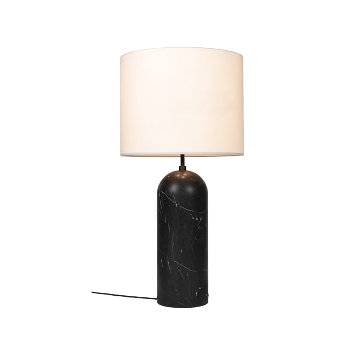 Gravity XL vloerlamp, zwart marmer/wit, low GUBI