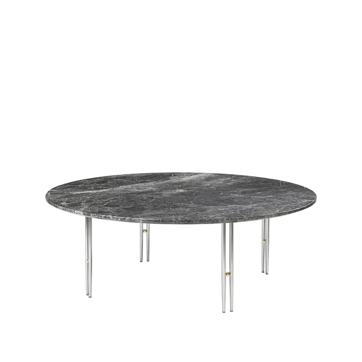 IOI salontafel - grey emperador marble, ø110, chromen frame - GUBI