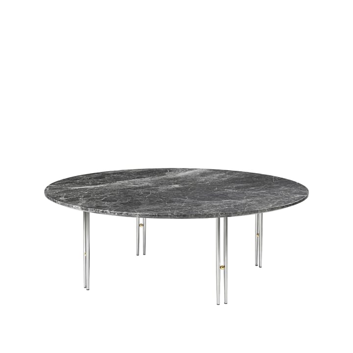 IOI salontafel - grey emperador marble, ø110, chromen frame - Gubi