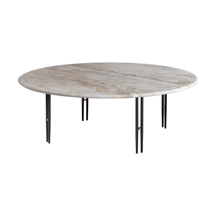 IOI salontafel - Rippled beige-zwarte frame ø100 cm - GUBI