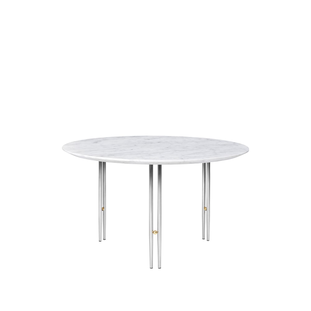 GUBI IOI salontafel White carrara marble-ø70-chroom