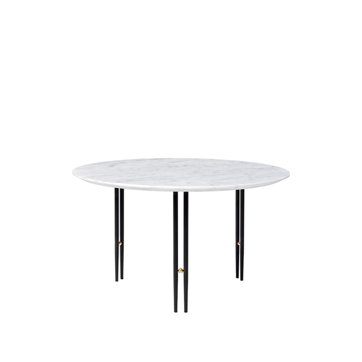 IOI salontafel, white carrara marble, ø70, zwart frame GUBI