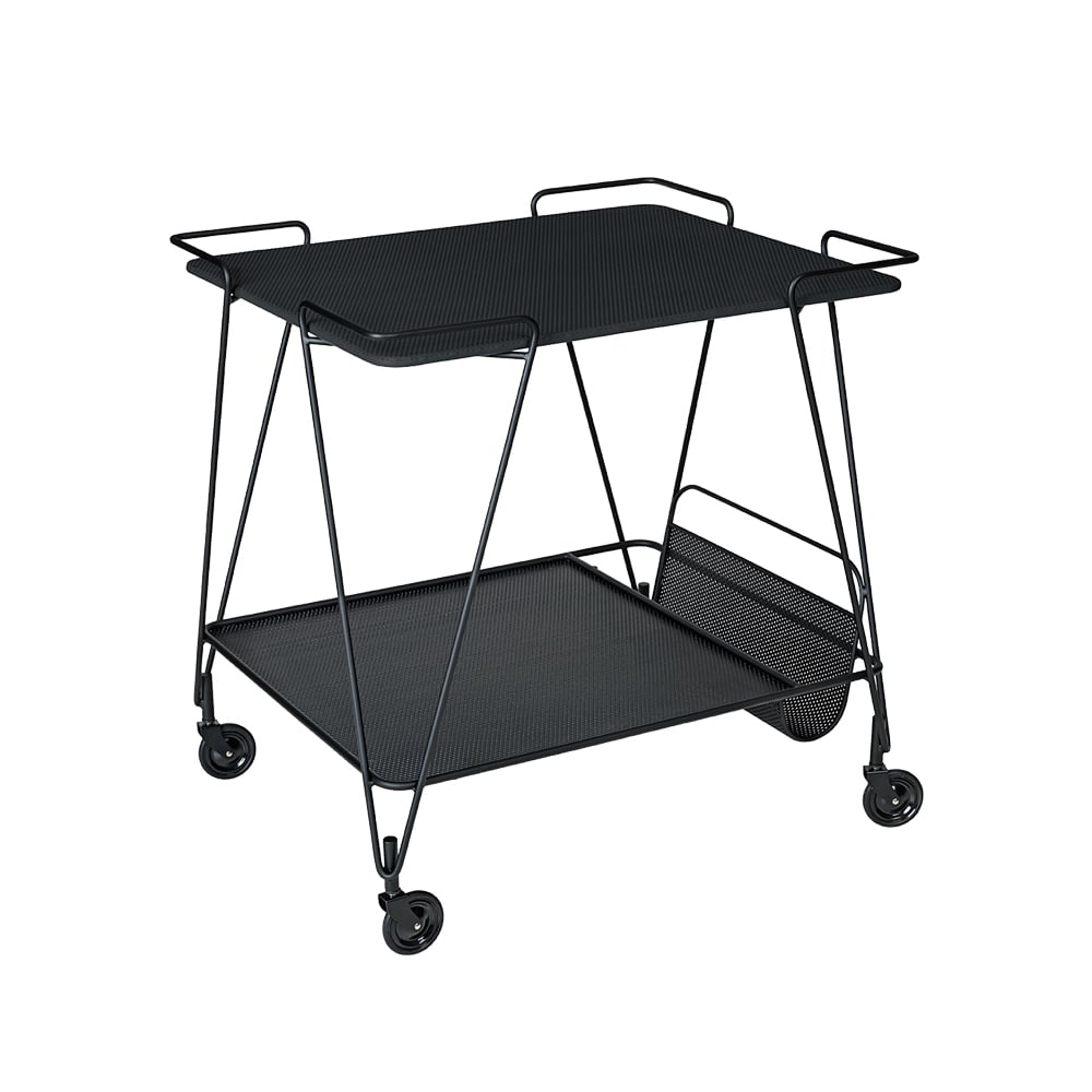 GUBI Matégot Trolley serveertrolley black | Scandinavisch Interieur | Serveerwagens | Zwart