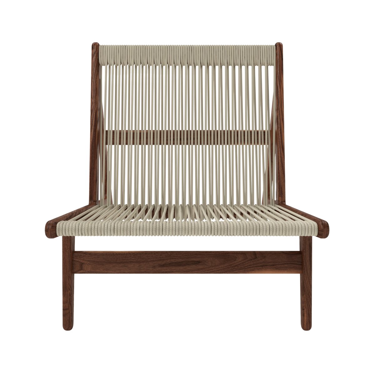 GUBI MR01 Initial Chair stoel Geolied walnoot | Scandinavisch Interieur | Fauteuils, krukken & hockers | Bruin