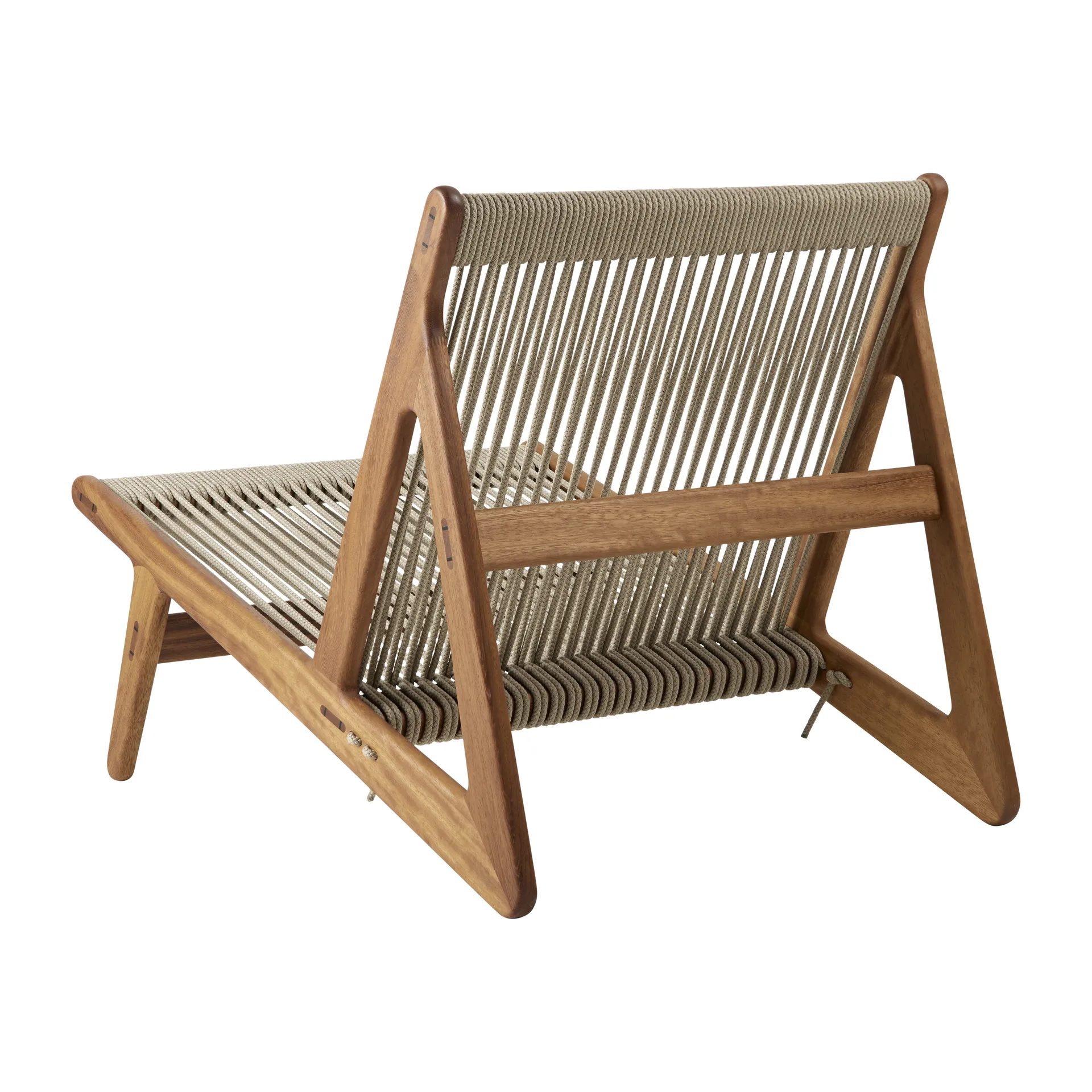MR01 Initial outdoor lounge chair, Geolied irokohout GUBI