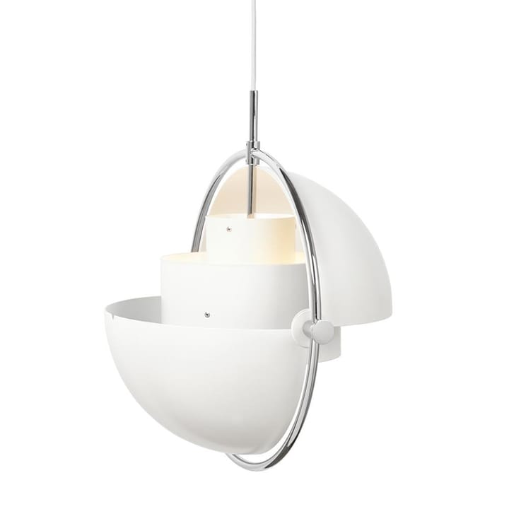 Multi-Lite plafondlamp, chroom-wit GUBI