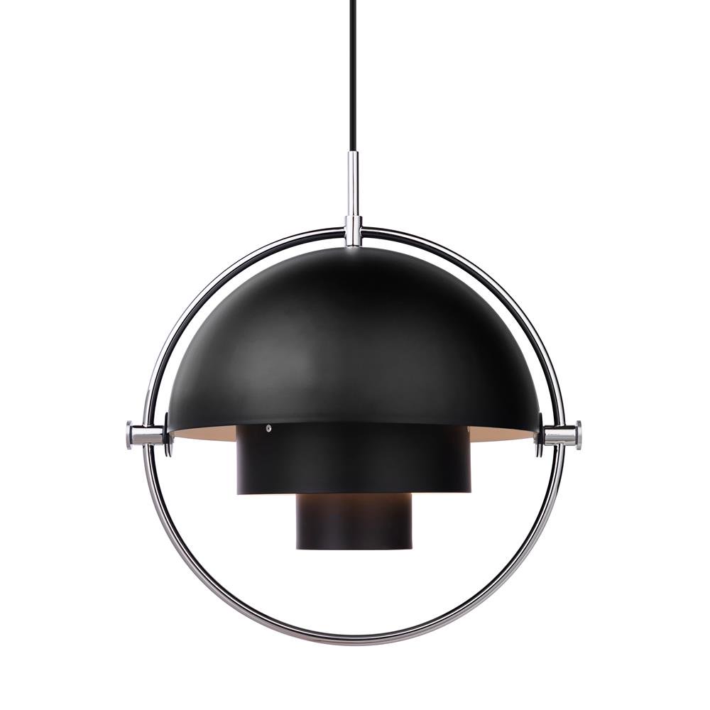 GUBI Multi-Lite plafondlamp chroom-zwart