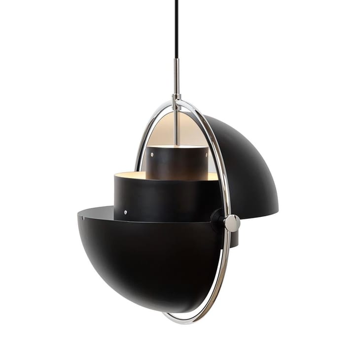 Multi-Lite plafondlamp, chroom-zwart GUBI