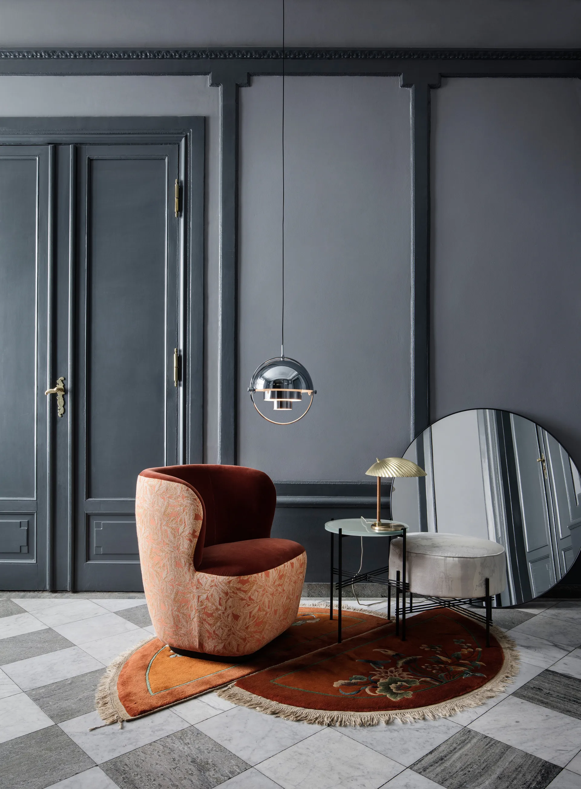 Multi-Lite plafondlamp, chroom GUBI