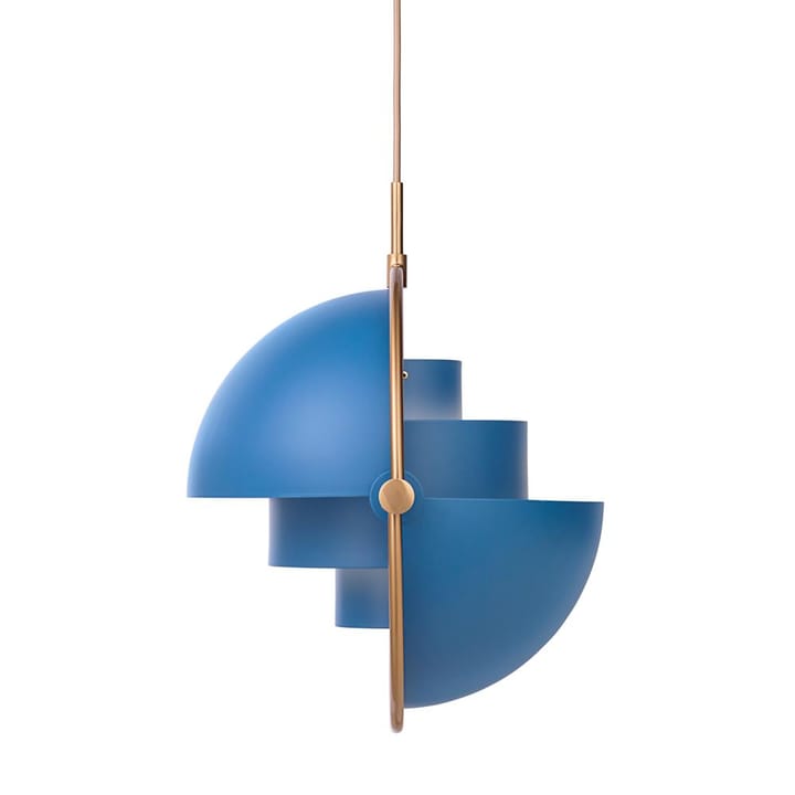 Multi-Lite plafondlamp, messing-blauw GUBI