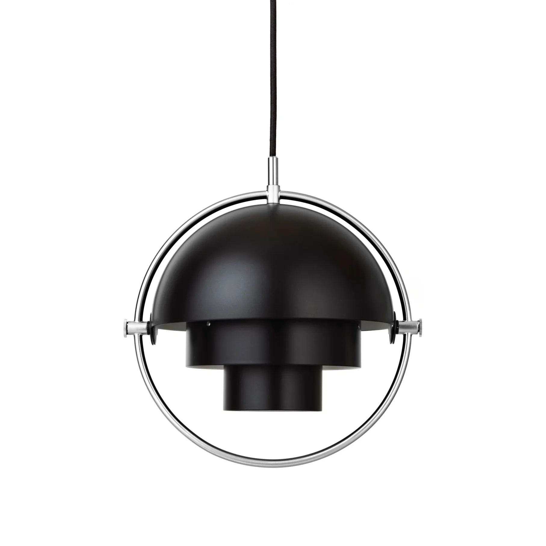 Multi-Lite plafondlamp small, Chroom-zwart GUBI