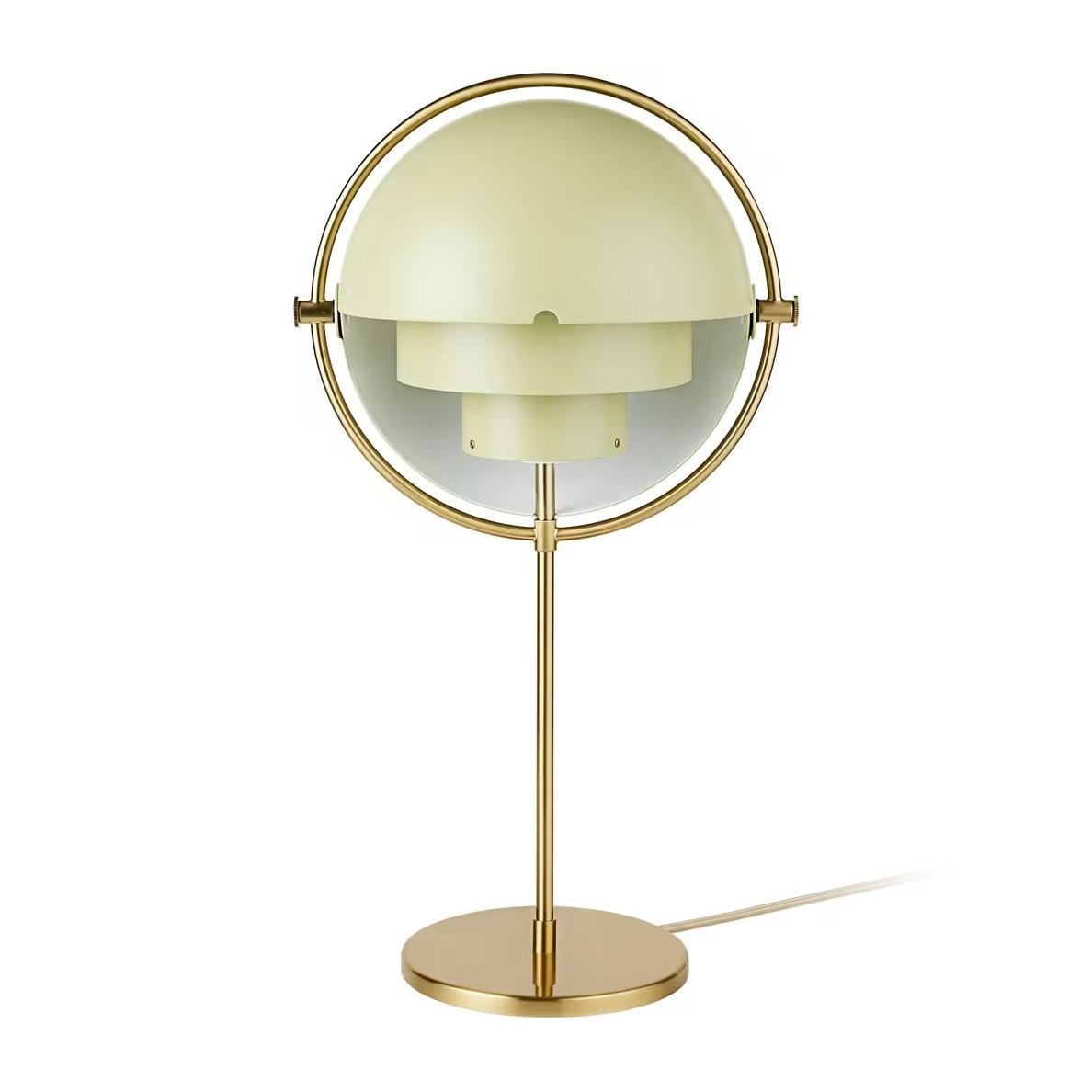 GUBI Multi-Lite tafellamp Brass-desert sage