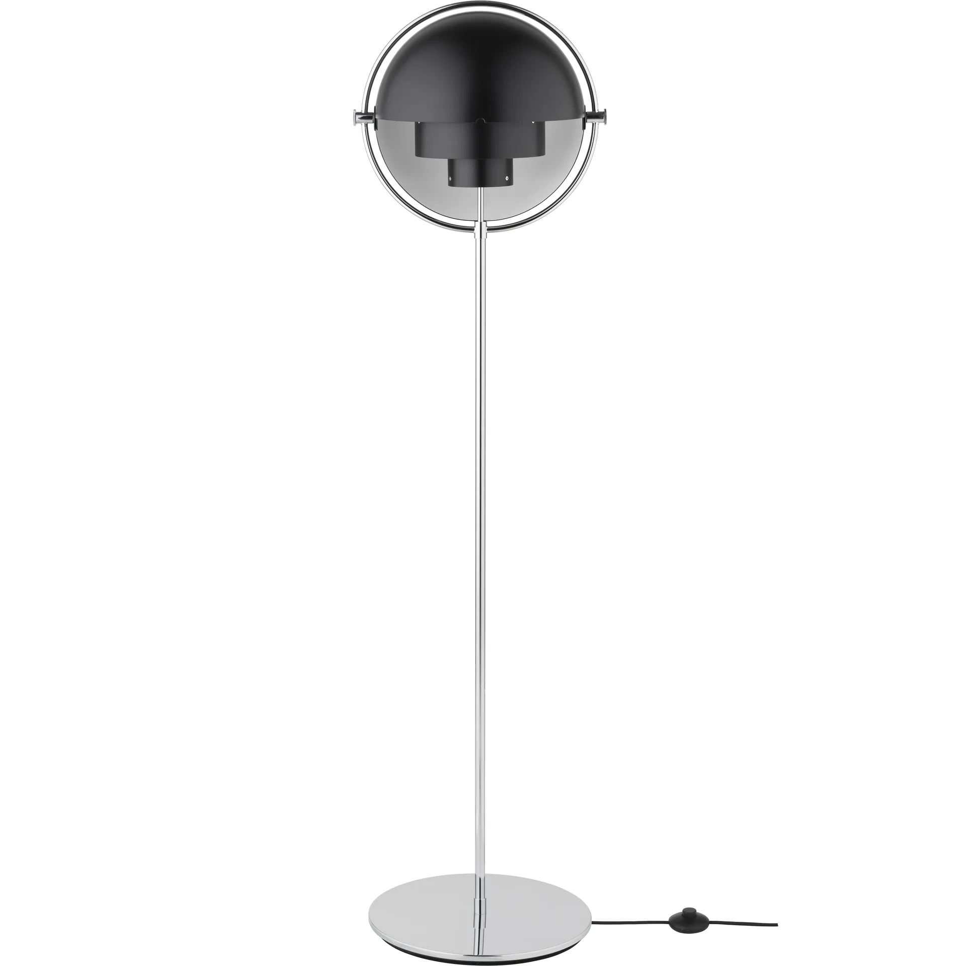 Multi-Lite vloerlamp, Chroom-zwart GUBI
