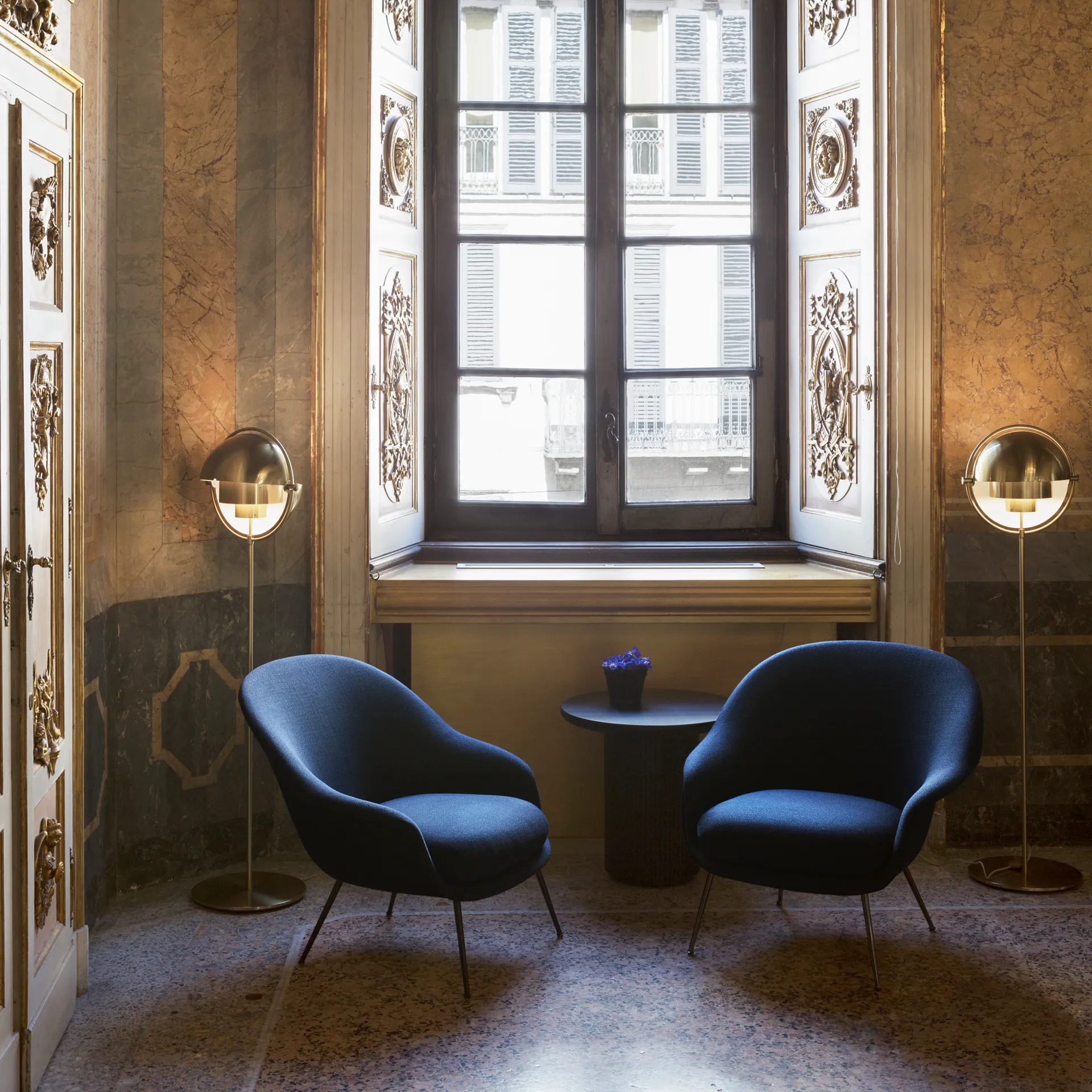 Multi-Lite vloerlamp, Messing-messing GUBI