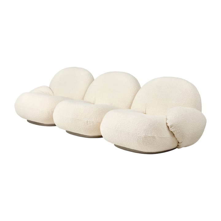 Pacha driezitsbank met armleuningen, Karakorum 001-pearl gold GUBI