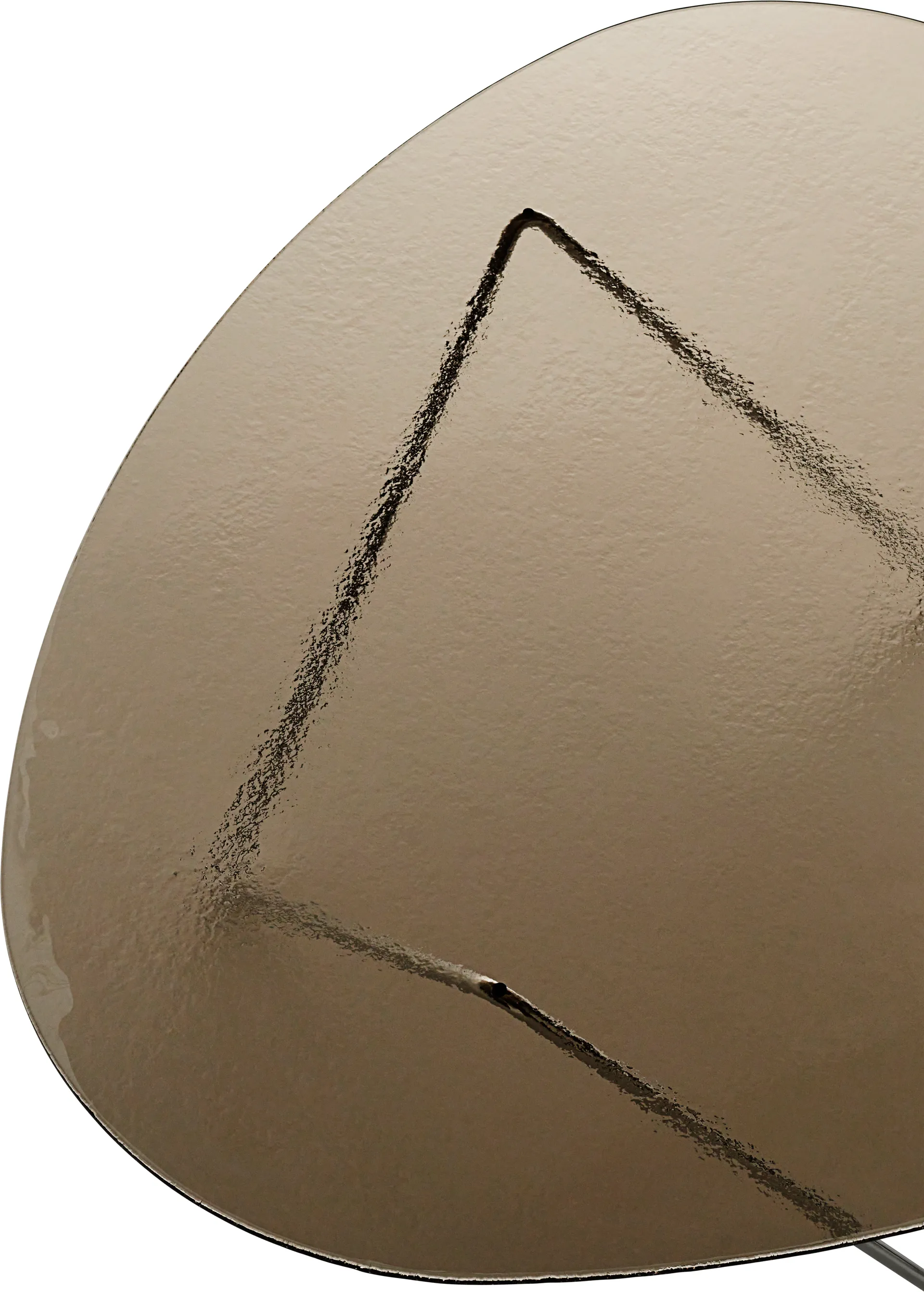 Pedrera salontafel, Chroom – structuurglas brons GUBI