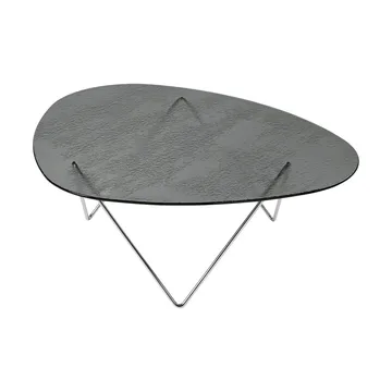 Pedrera salontafel - Chroom – structuurglas smoke - GUBI