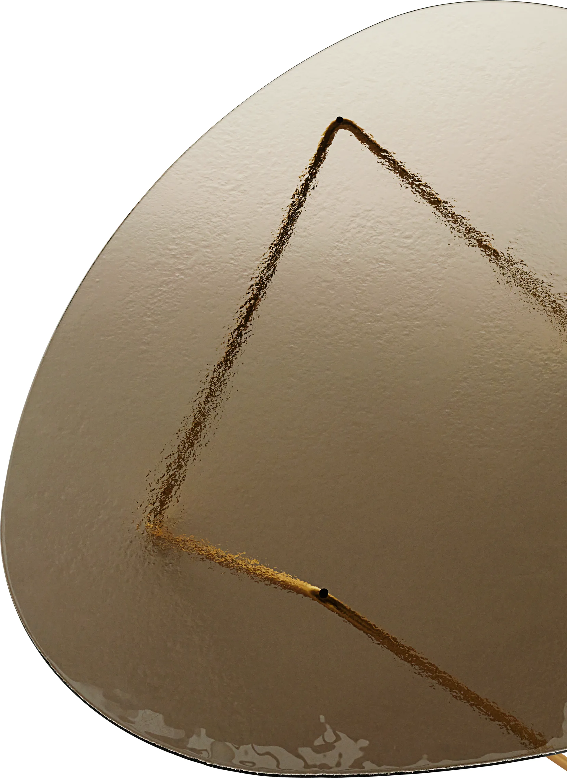 Pedrera salontafel, Semi-mat messing – structuurglas brons GUBI