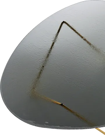 Pedrera salontafel - Semi-mat messing – structuurglas smoke - GUBI