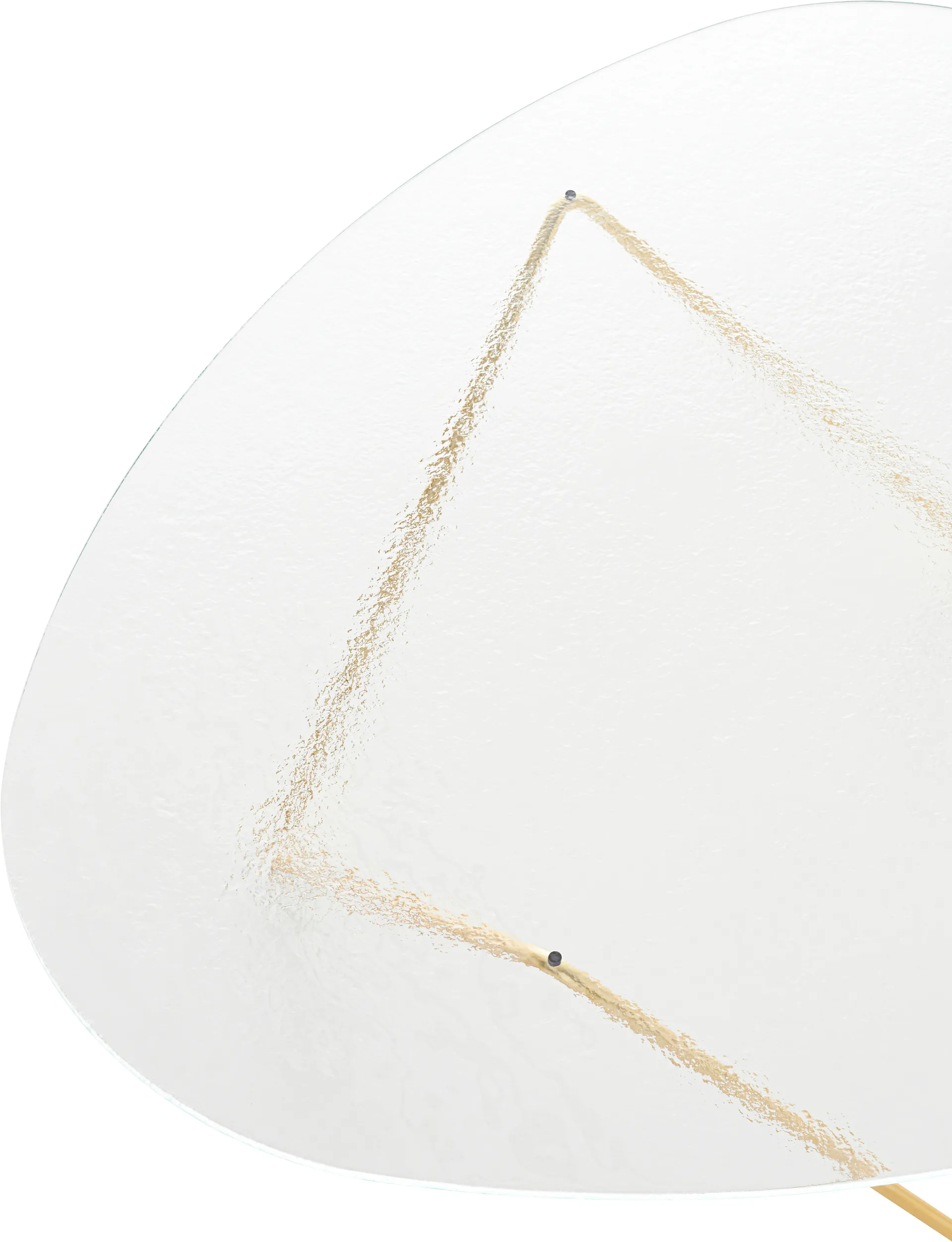 Pedrera salontafel, Semi-mat messing – structuurglas transparant GUBI