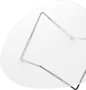 Pedrera salontafel - Zwart semimat-structuurglas transparant - GUBI