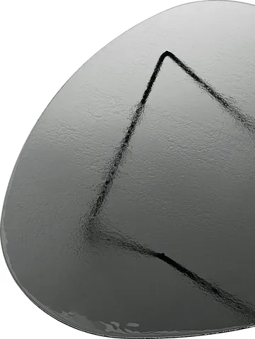 Pedrera salontafel - Zwart semimat-struktuurglas smoke - GUBI