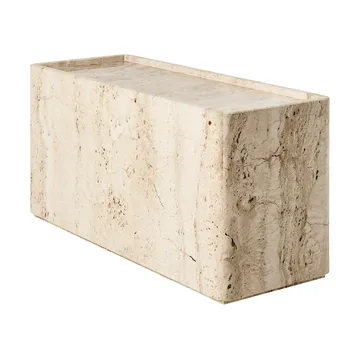 Pietra bijzettafel 30x80x40 cm - Neutral white travertine - GUBI