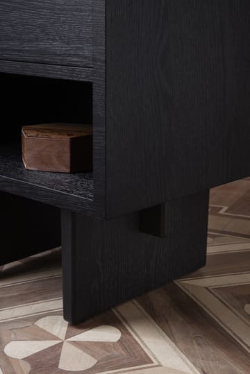 Private bijzettafel 40x50 cm - Bruin-zwartgebeitst eiken - GUBI