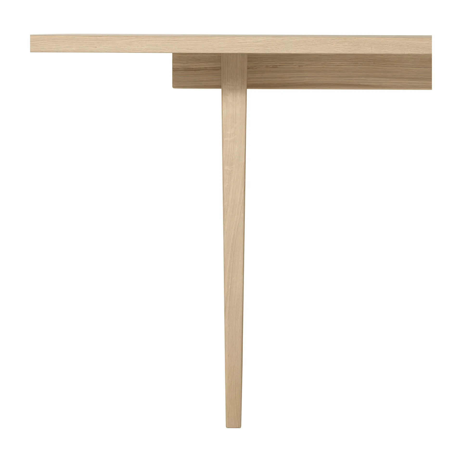 Private eettafel 100x260 cm, Lichtgebeitst eikenhout GUBI