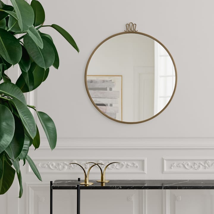 Randaccio Spiegel, fjorantique brass, medium GUBI