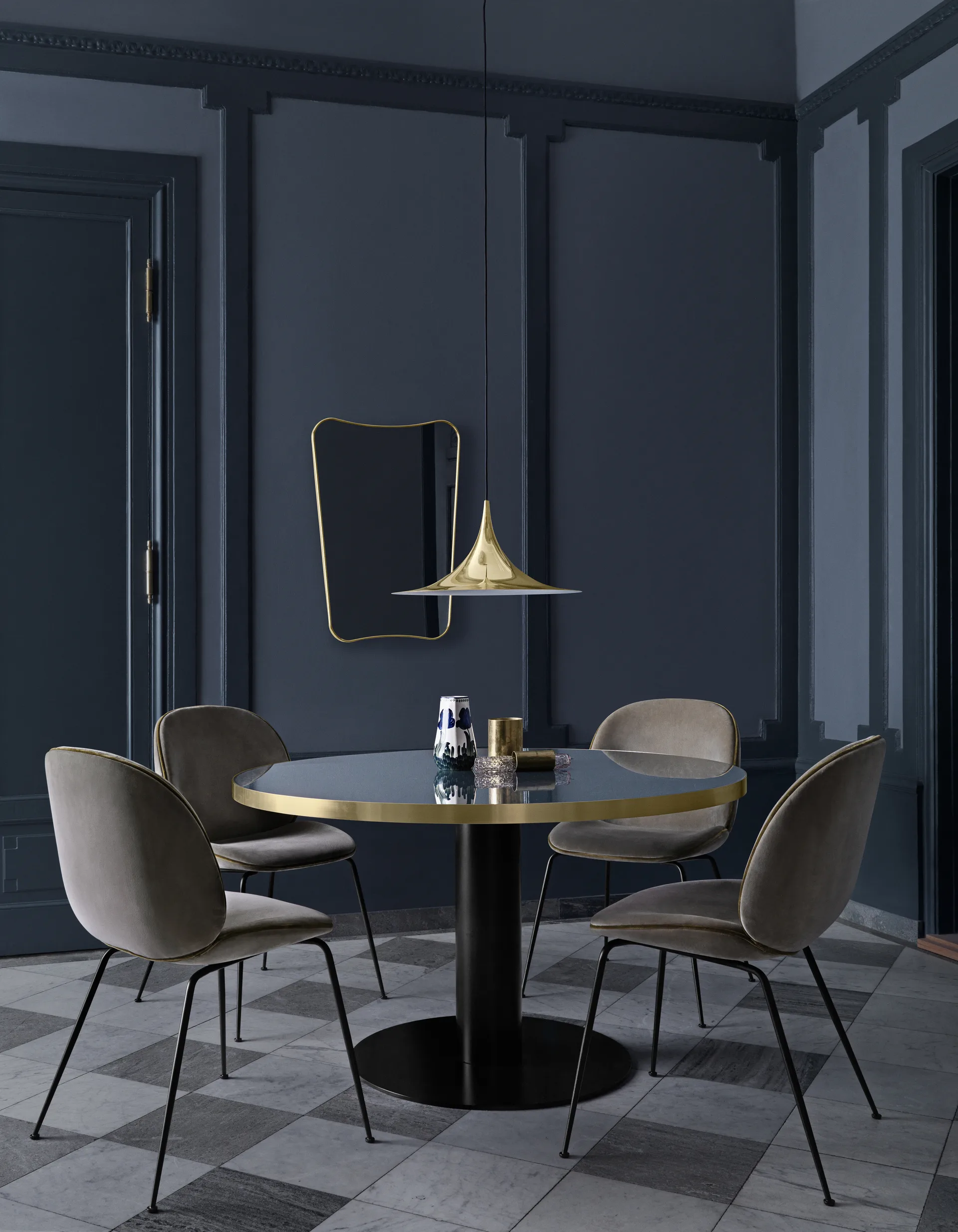 Semi hanglamp Ø47 cm, Polished brass GUBI