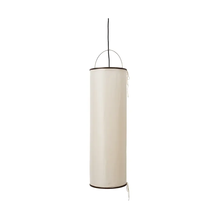 Silk Lantern hanglamp - Natural white silk-semi matt zwart - GUBI