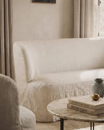 Stay Slipcover bank - Linen 0023, 190x95 cm, 2,5-zits - GUBI