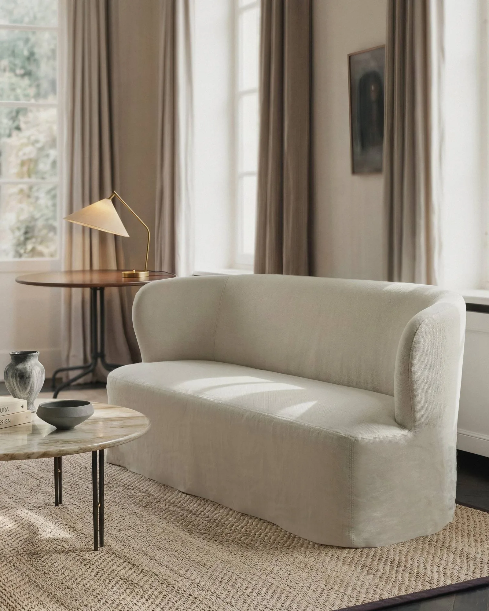 Stay Slipcover bank, Linen 0023, 190x95 cm, 2,5-zits GUBI
