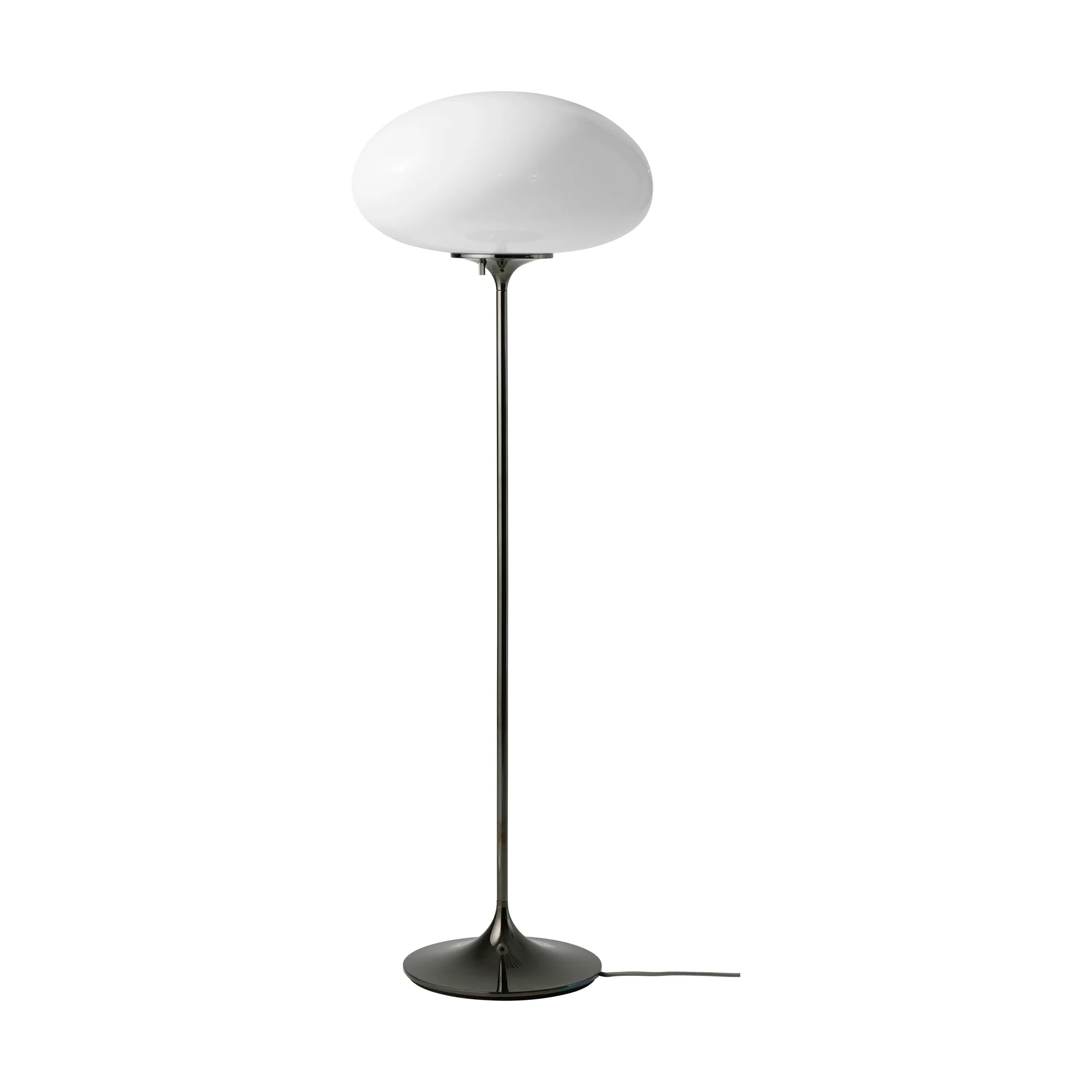 Stemlite vloerlamp, Black chrome-opaalglas, 110 cm GUBI