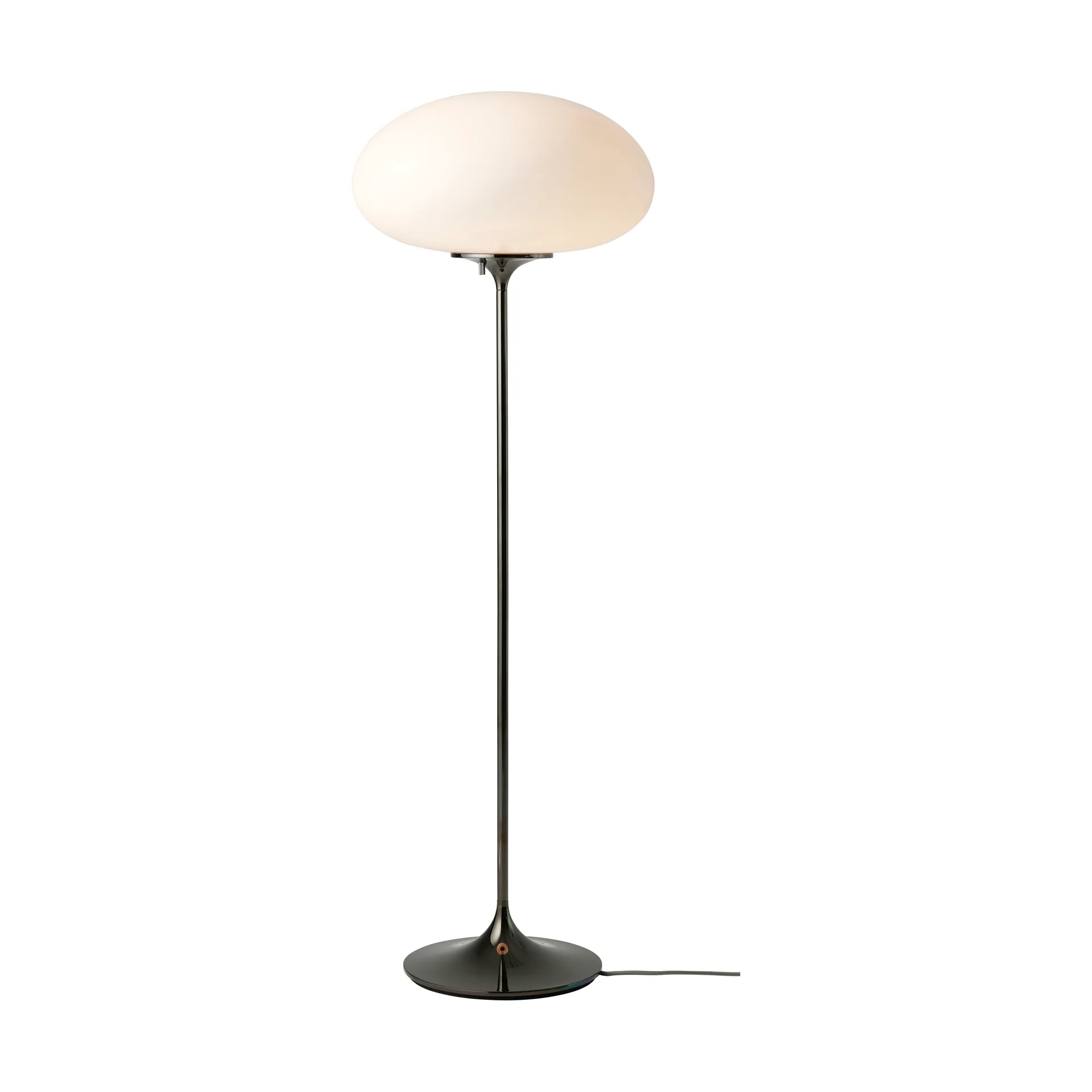 Stemlite vloerlamp, Black chrome-opaalglas, 110 cm GUBI
