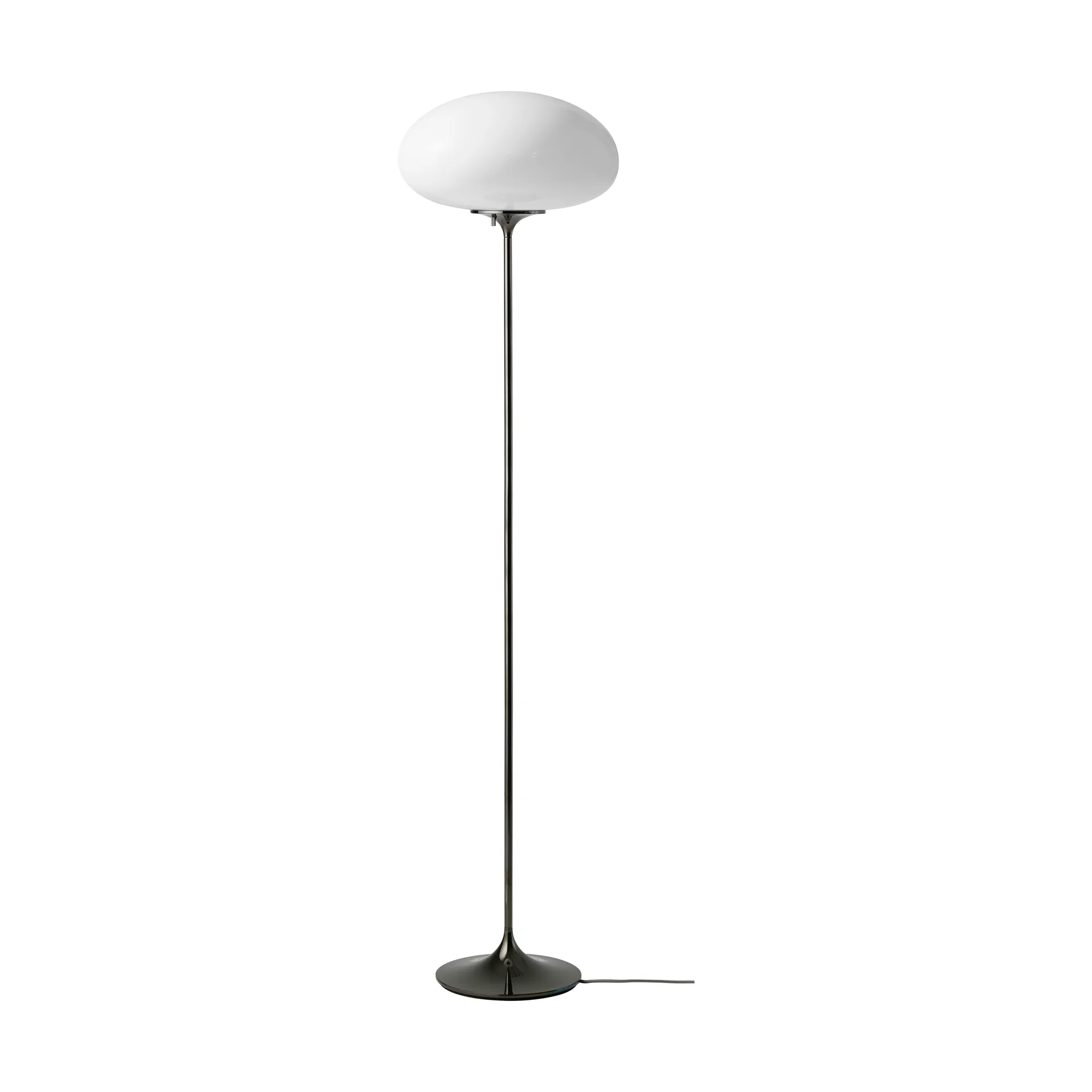 Stemlite vloerlamp, Black chrome-opaalglas, 150 cm GUBI
