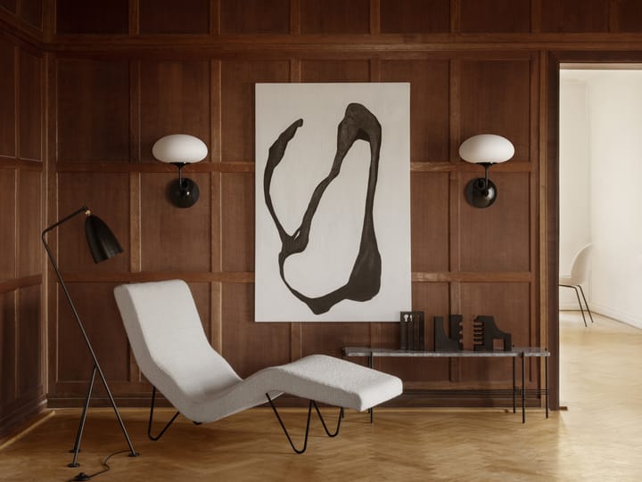 Stemlite wandlamp, Zwart chroom-bevroren glas GUBI