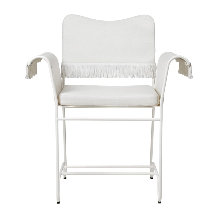Tropique stoel met armleuningen en franjes, White semi matt-Leslie 06 GUBI