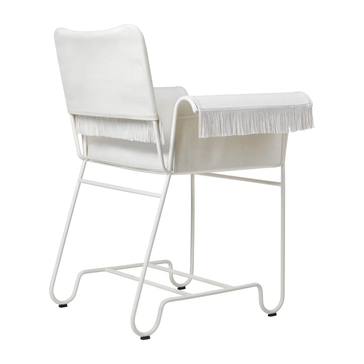 Tropique stoel met armleuningen en franjes, White semi matt-Leslie 06 GUBI
