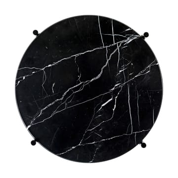 TS bijzettafel gepolijst staal Ø40 - Black marquina marble - GUBI