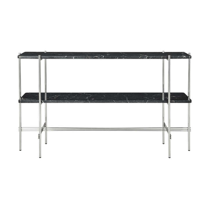 TS Console bijzettafel 120x30x72 cm - Black marquina marble-staal - GUBI